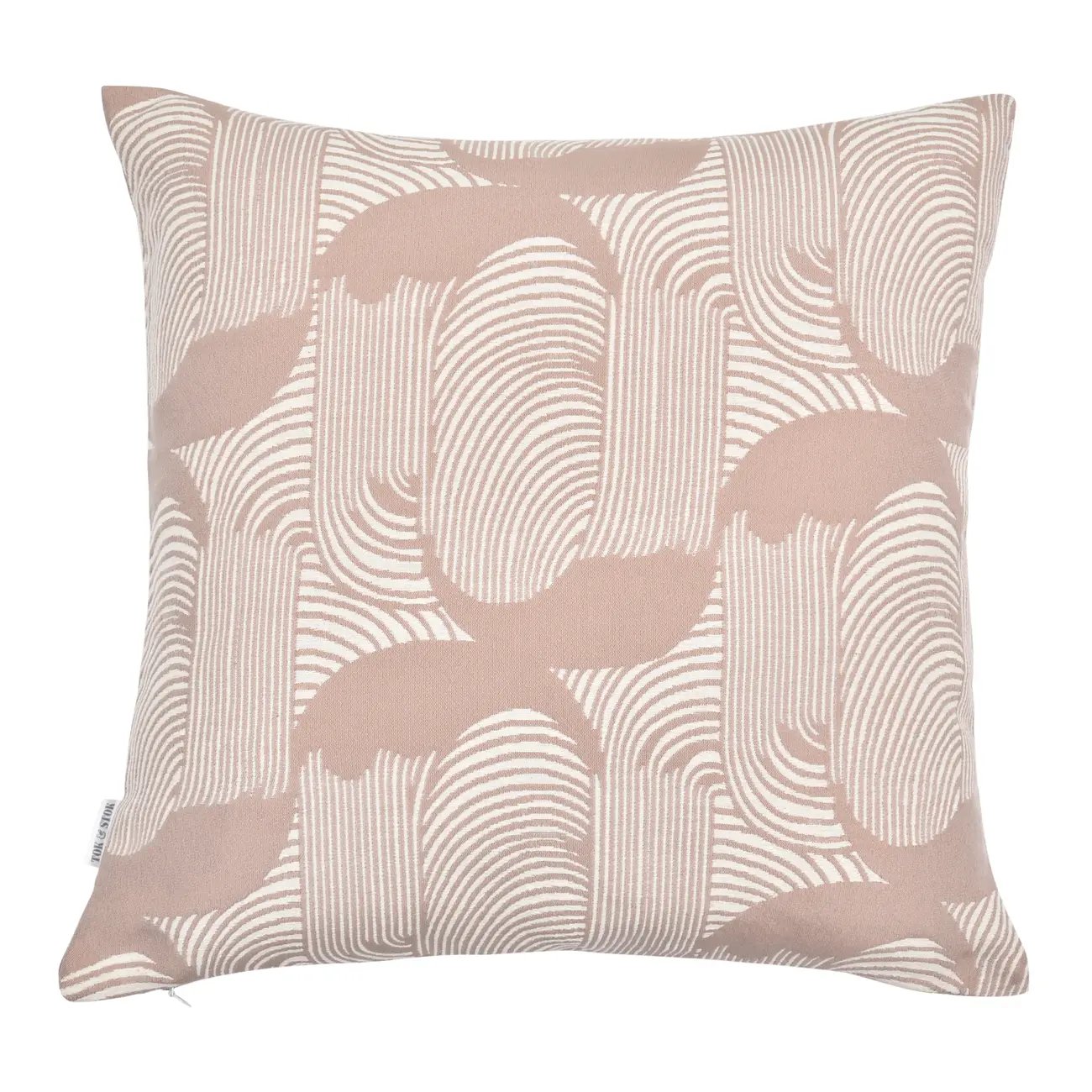CAPA PARA ALMOFADA 45 CM X 45 CM SINUOUS - AREIA/CREAM - Foto 1