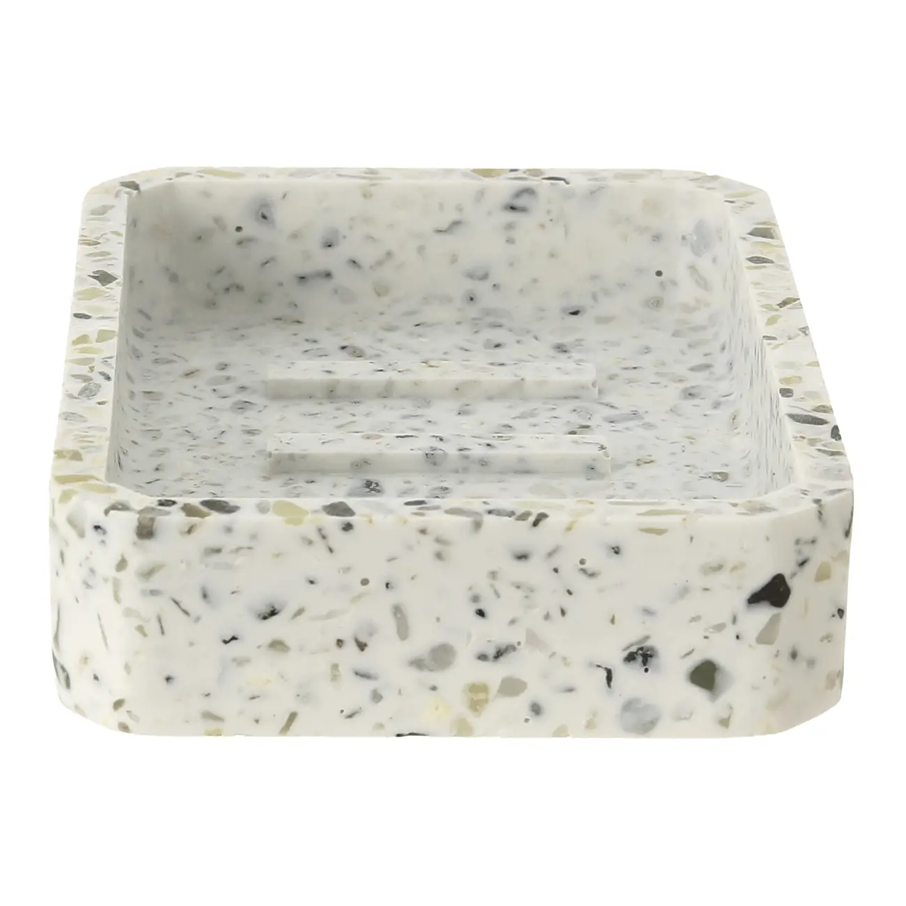SABONETEIRA TERRAZZO FUSION - BRANCO/ESTANHO - Foto 3