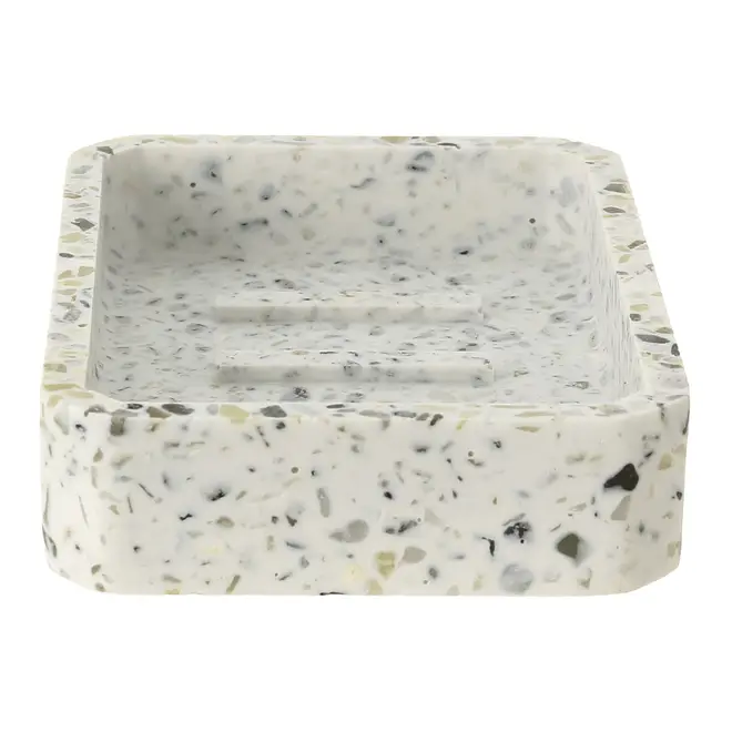 SABONETEIRA TERRAZZO FUSION - BRANCO/ESTANHO - Foto 3