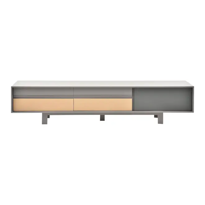 RACK 4 GAVETAS/1 PORTA 2,10 M X 46 CM LITHO - ESTANHO/KONKRET - Foto 1