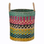 CESTO 35 CM X 24 CM X 24 CM BOLGATANGA - NOZ MOSCADA/MULTICOR - Foto 1