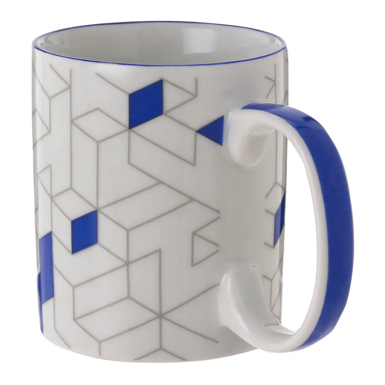 CANECA 300 ML MAZE - BRANCO/AZUL COBALTO - Foto 4