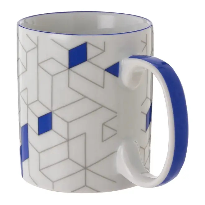 CANECA 300 ML MAZE - BRANCO/AZUL COBALTO - Foto 4