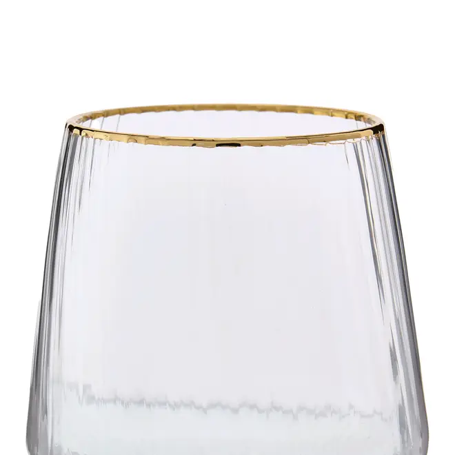 COPO ON THE ROCKS 330 ML RUTILO DOURADO - INCOLOR/DOURADO - Foto 2