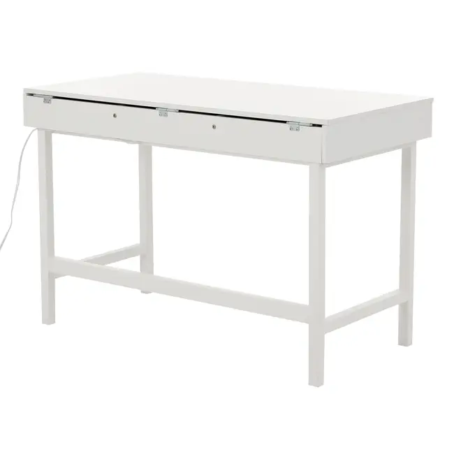 PENTEADEIRA COM ESPELHO 1,13 M X 55 CM REVEAL - BRANCO/PRATA - Foto 6