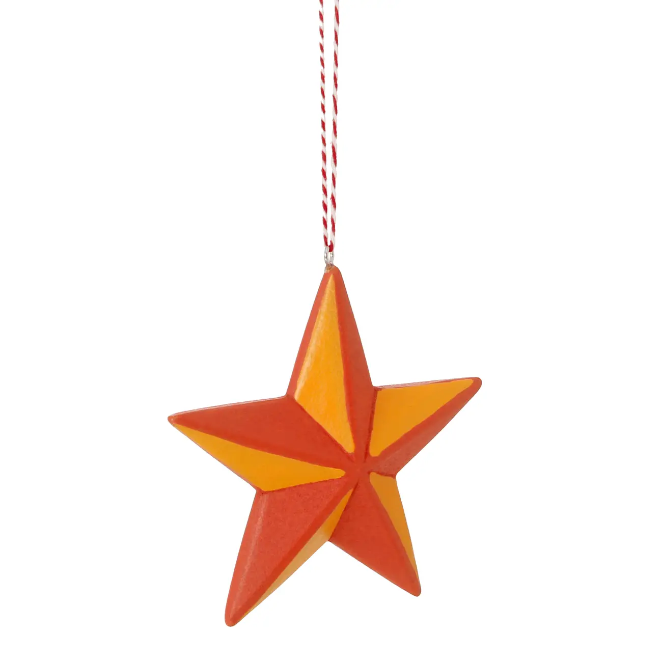 PINGENTE ESTRELA 8 CM COLORFUN XMAS - SORBET DE MANGA/VERMELHO - Foto 3