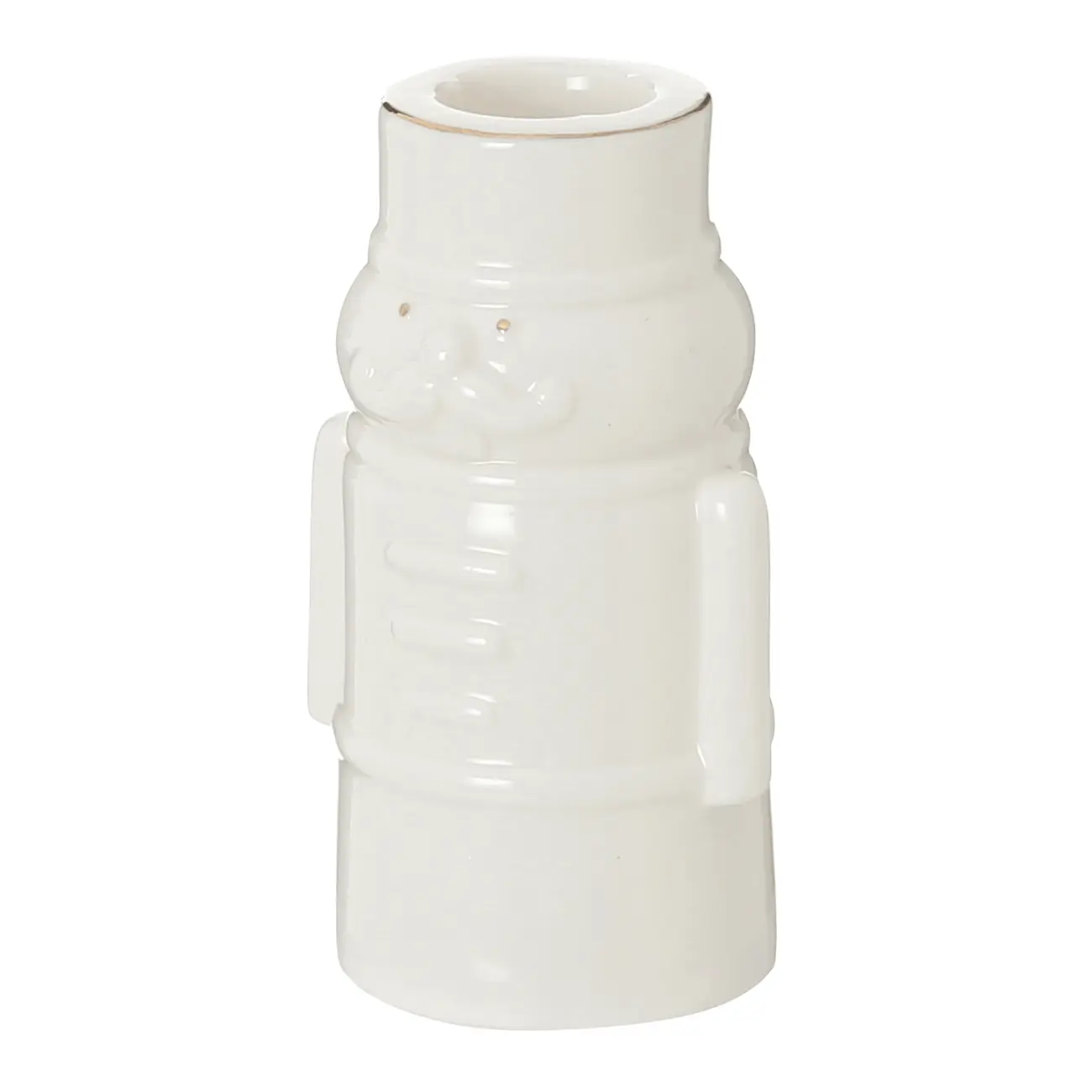 CASTIÇAL SOLDADINHO VILAREJO NOEL 10 CM - CREAM/OURO - Foto 4