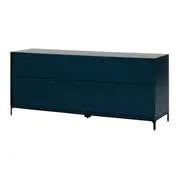 BUFFET 2 PORTAS/3 GAVETAS 1,80 M X 45 CM NASH - VERDE ESCARAVELHO/PRETO - Foto 7
