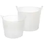 CESTO COM ALÇA 14 L DOBI - BRANCO TRANSLUCIDO - Foto 3