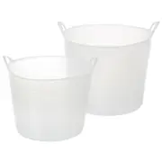 CESTO COM ALÇA 14 L DOBI - BRANCO TRANSLUCIDO - Foto 3