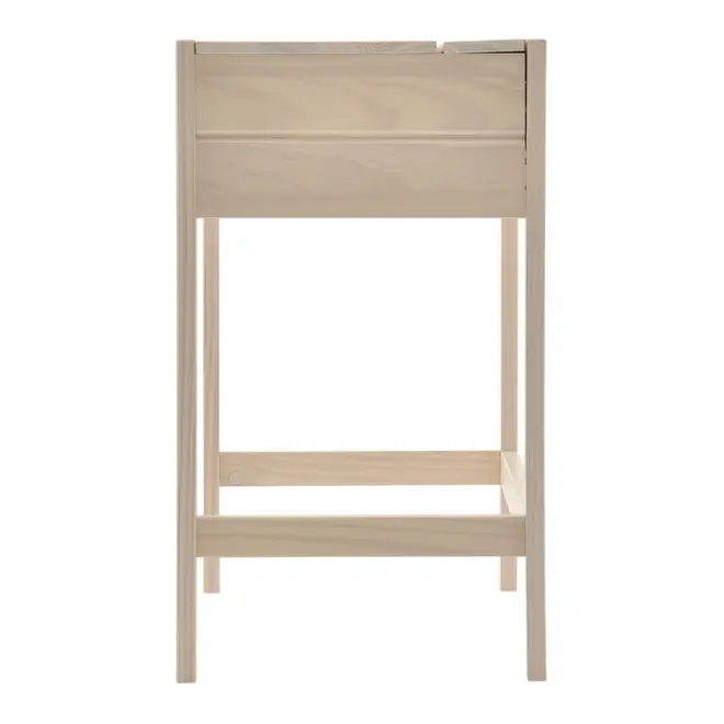ESCRIVANINHA 90 CM X 45 CM WOOD FENCE - BRANCO LAVADO - Foto 4