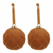 PINGENTE BOLA LOSANGO 8 CM CONJUNTO COM 2 PEÇAS FINE FESTIVITY - DOURADO - Foto 1