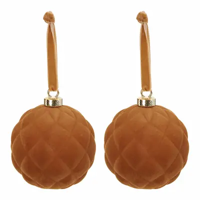 PINGENTE BOLA LOSANGO 8 CM CONJUNTO COM 2 PEÇAS FINE FESTIVITY