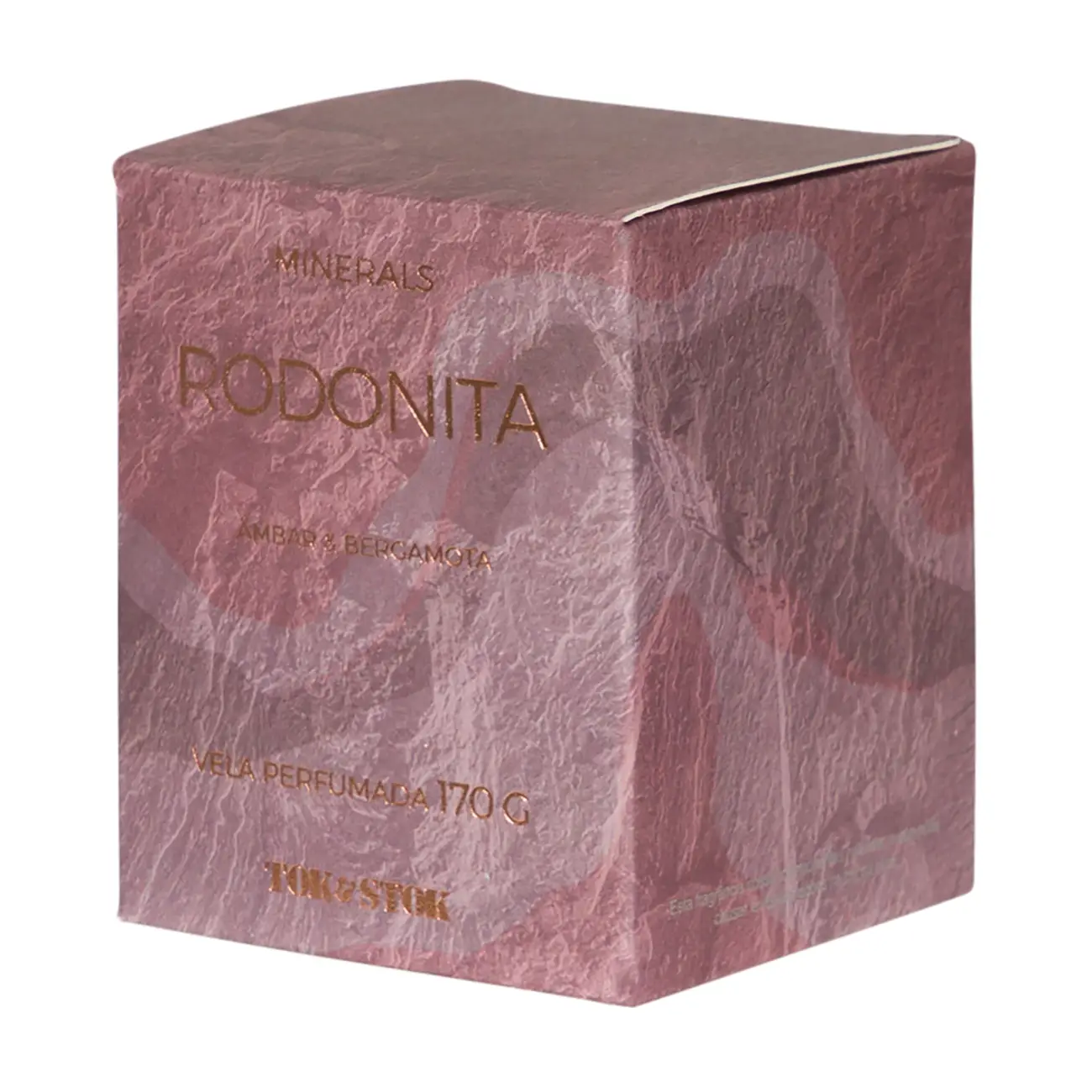 VELA PERFUMADA POTE ÂMBAR E BERGAMOTA MINERALS - RODONITA - Foto 4