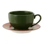 XÍCARA CHÁ 250 ML FLORA ÚNICA - OLD COPPER/VERDE - Foto 3