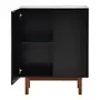 BUFFET 2 PORTAS 80 CM X 40 CM POINT - PRETO/NOZES - Foto 3