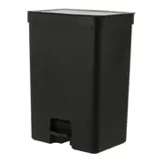 LIXEIRA DUPLA COM PEDAL 30 L TRIUM - PRETO/CINZA - Foto 2