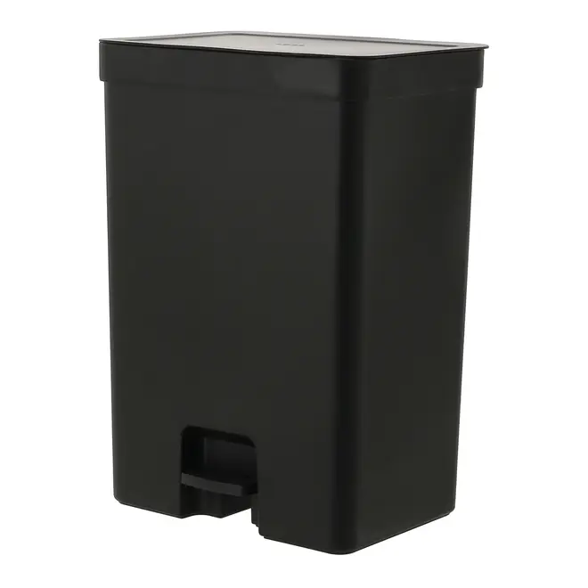LIXEIRA DUPLA COM PEDAL 30 L TRIUM - PRETO/CINZA - Foto 2