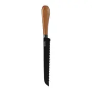 KIT TÁBUA MIGALHEIRA E FACA PARA PÃO ACÁCIA FORJ - ACÁCIA/PRETO - Foto 4