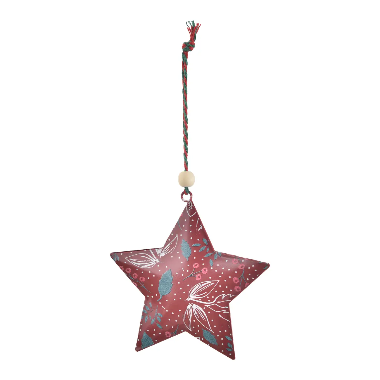 PINGENTE ESTRELA FANTÁSTICA HOHO HOME - VERMELHO HINDU/ENGLISH GREEN - Foto 1