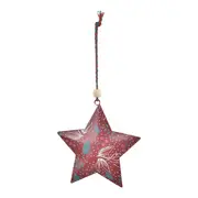PINGENTE ESTRELA FANTÁSTICA HOHO HOME - VERMELHO HINDU/ENGLISH GREEN - Foto 1