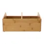 ORGANIZADOR EMPILHÁVEL 34 CM X 31 CM COM 2 DIVISÓRIAS BAMBOO - BAMBU - Foto 6