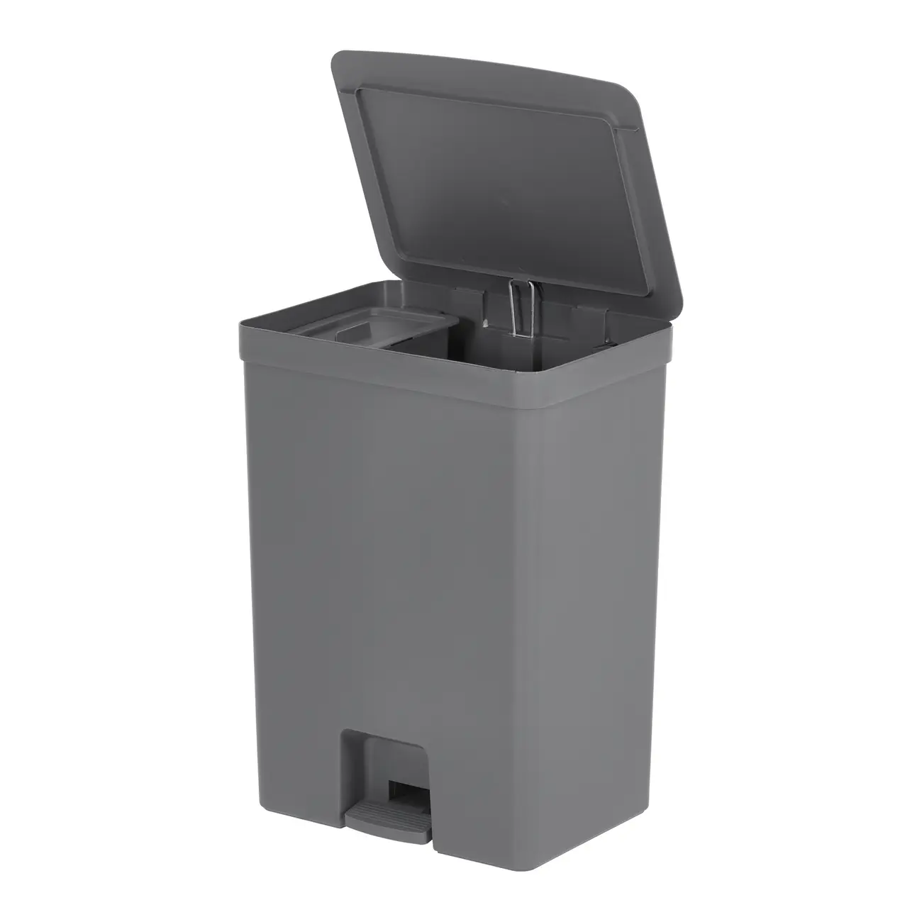 LIXEIRA COM PEDAL 46 L E CESTO INTERNO 4 L TRIUM - KONKRET - Foto 4