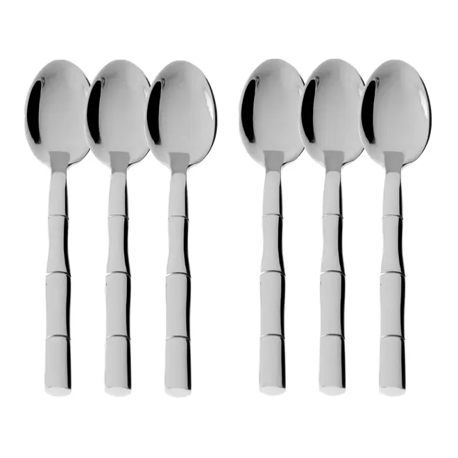 JOGO COLHER CAFÉ 6 PÇS TAQUARA STEEL WOOD - INOX - Foto 1
