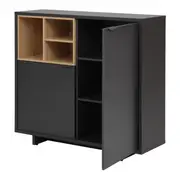 ARMÁRIO PARA ESCRITÓRIO MÉDIO 2 PORTAS ALETA - KONKRET/OAK TAMMI - Foto 7