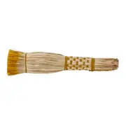 VASSOURA DECORATIVA ACARI - FIBRA CLARA/AMARELO - Foto 3