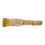 VASSOURA DECORATIVA ACARI - FIBRA CLARA/AMARELO - Foto 3