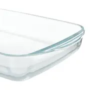 TRAVESSA REFRATRÁRIA COM TAMPA 28 CM X 20 CM DOLIA GLASS - INCOLOR/CAMELO - Foto 7