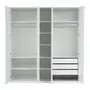 GUARDA-ROUPA DE CASAL 5 PORTAS 3 GAVETAS 45 MAXIMUS - BRANCO - Foto 6