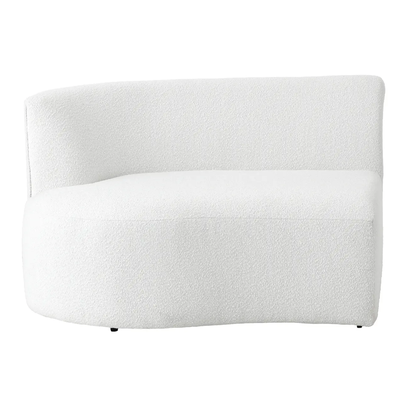 SOFÁ 4 LUGARES ESTENDIDO ESQUERDO ÔNDULO - BOUCLÉ BRANCO - Foto 3