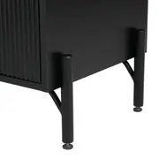 CRISTALEIRA 4 PORTAS 90X139 RIBS - PRETO/INCOLOR - Foto 14