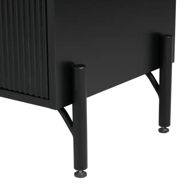 CRISTALEIRA 4 PORTAS 90X139 RIBS - PRETO/INCOLOR - Foto 14