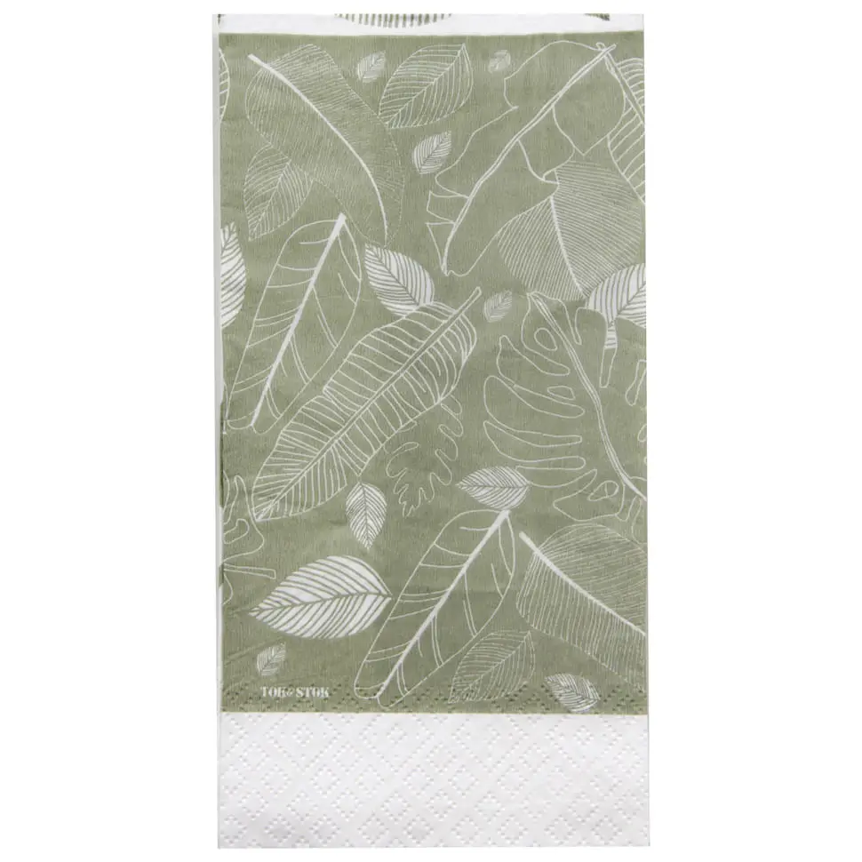 GUARDANAPO 39 CM X 39 CM PACOTE COM 20 PEÇAS SEIVA - SÁLVIA/BRANCO - Foto 2