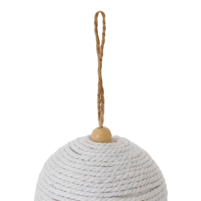 KIT COM 2 PINGENTES BOLAS FLUFFY VILAREJO NOEL - BRANCO - Foto 3