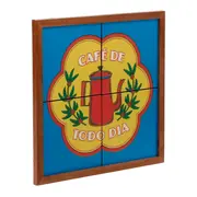 QUADRO 33 CM X 33 CM MEMÓRIA INTERIOR CAFÉ - NOZES/AZUL HISTÓRICO - Foto 2