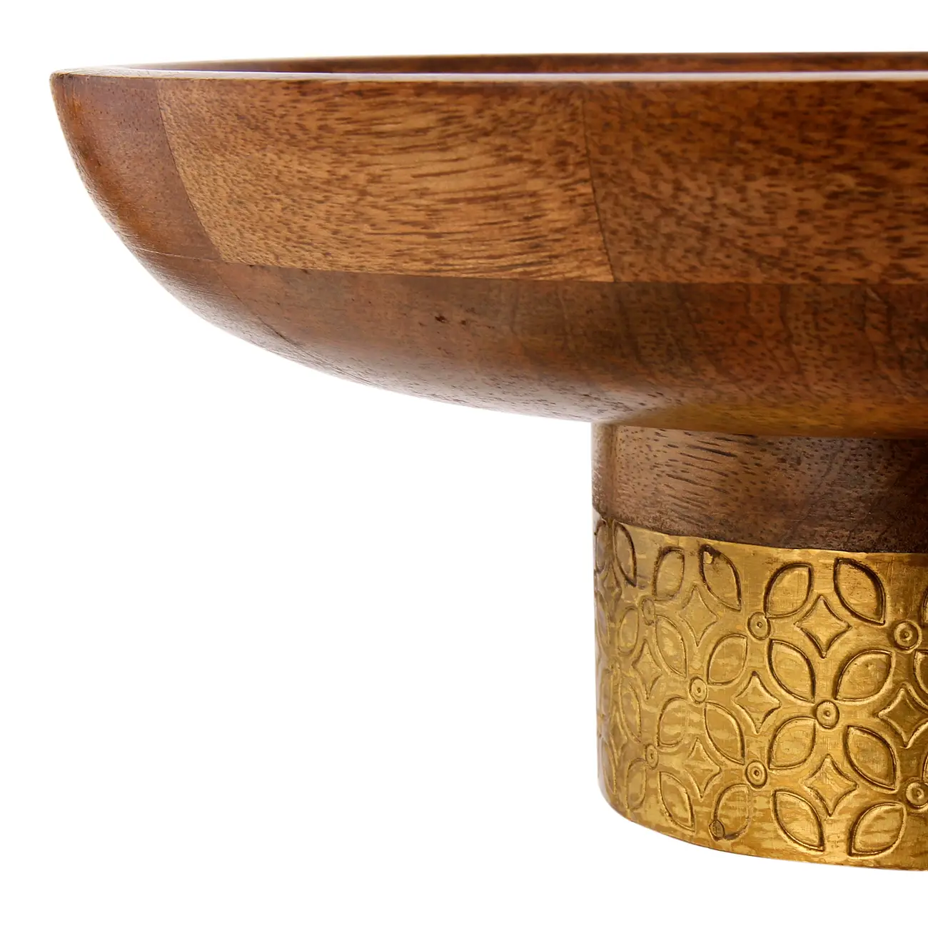 CENTRO DE MESA 28 CM BERWICK - NOZES/OURO VELHO - Foto 4