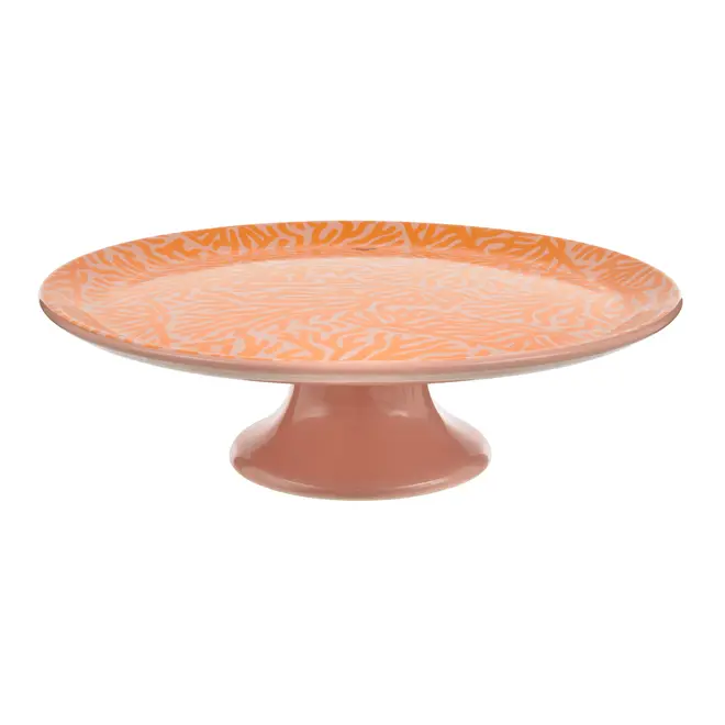 PRATO PARA BOLO MINHA MÃE É SEREIA - ROSA CLARO/LARANJA - Foto 2