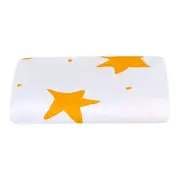 LENÇOL COM ELÁSTICO PARA BERÇO INFANTIL STAR 1,30 M X 70 CM X 18 CM VIA LÚDICA - BRANCO/SORBET DE MANGA - Foto 1
