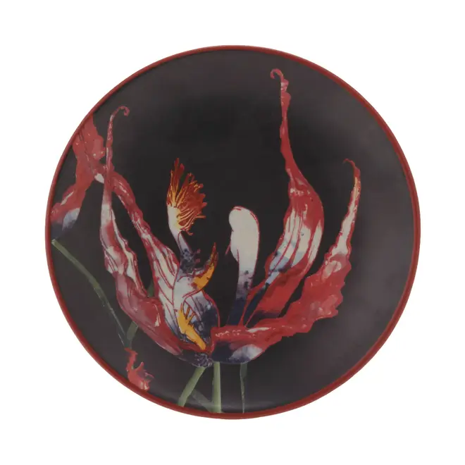 PRATO FUNDO FLORA ÚNICA - GARNET/CORES MINERAIS - Foto 1