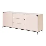 BUFFET 2 PORTAS/3 GAVETAS 1,80 M X 45 CM NASH - AREIA/PRETO - Foto 3