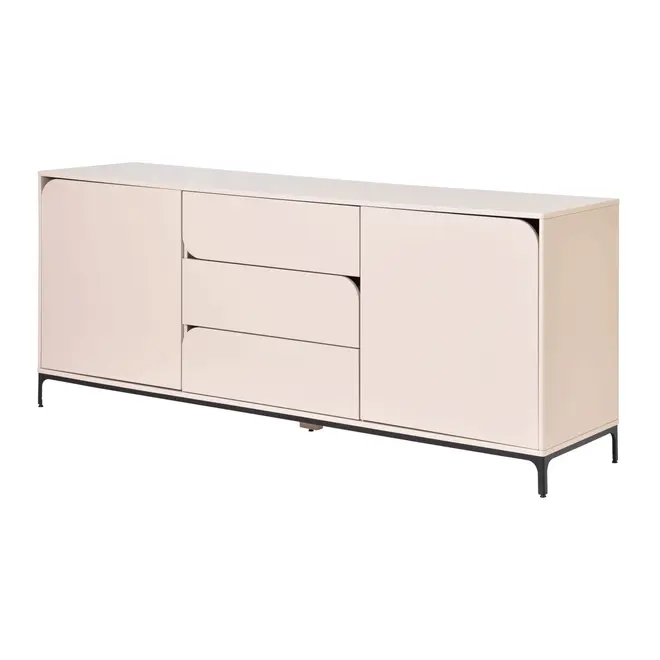 BUFFET 2 PORTAS/3 GAVETAS 1,80 M X 45 CM NASH - AREIA/PRETO - Foto 3