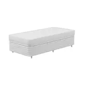 CAMA BOX DE SOLTEIRO 88 COM BAÚ MAX DOSS - BRANCO/BRANCO - Foto 1