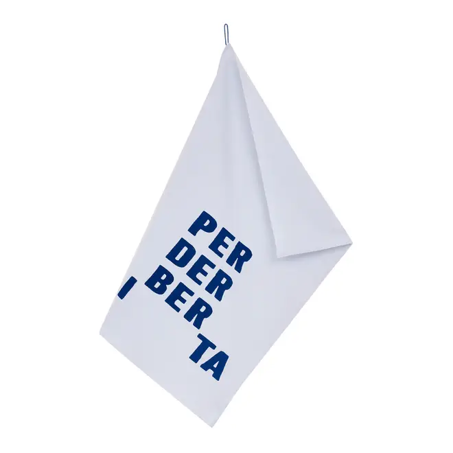 PANO DE PRATO TUDO OU TUDO LIBERTA - BRANCO/AZUL COBALTO - Foto 3