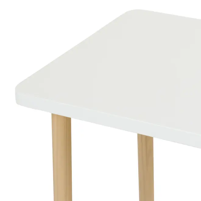 MESA INFANTIL 65 CM X 45 CM ANIMALS - NATURAL WASHED/BRANCO - Foto 5