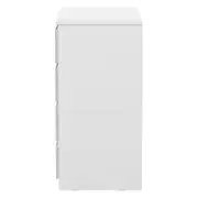 CÔMODA 4 GAVETAS 90 CM X 45 CM MINCE - BRANCO/PRATA - Foto 3