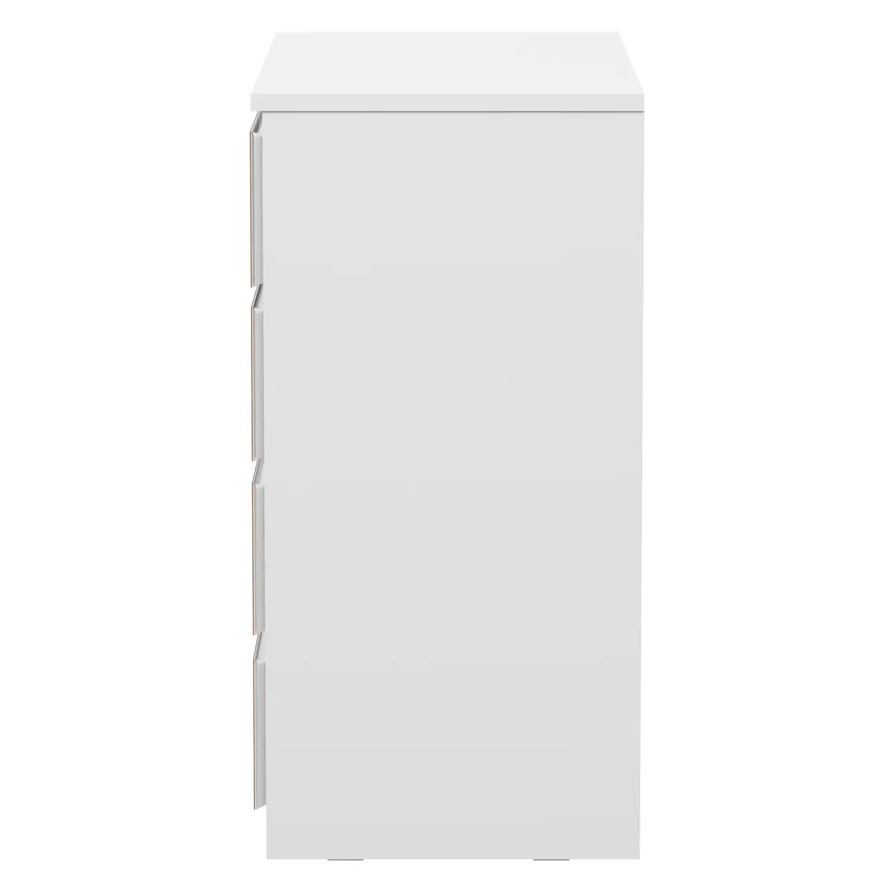 CÔMODA 4 GAVETAS 90 CM X 45 CM MINCE - BRANCO/PRATA - Foto 3